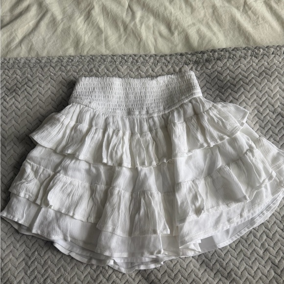 Hollister White Tiered Ruffle Mini Skirt - Picture 6 of 12